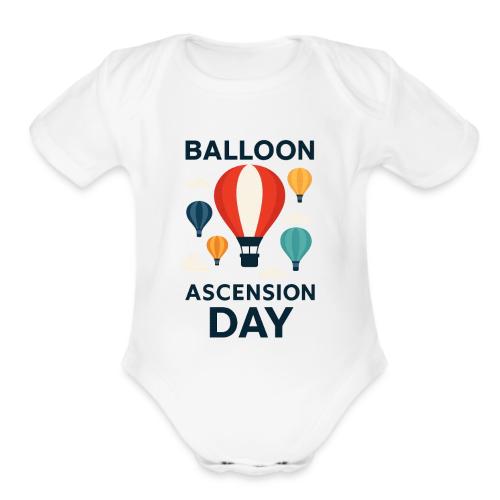 Balloon Ascension Day shirt - Organic Short Sleeve Baby Bodysuit
