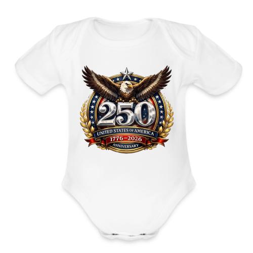 American Eagle USA 250th Anniversary 1776–2026 - Organic Short Sleeve Baby Bodysuit