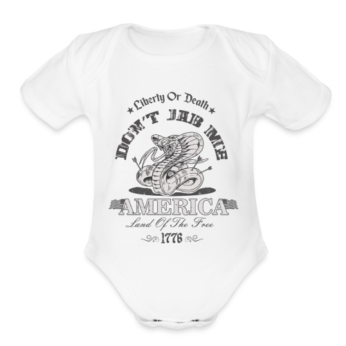 New Don't Jab Me (Light) - Organic Short Sleeve Baby Bodysuit