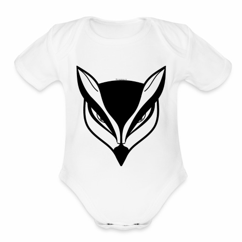 Fictional fantasy bird evil eye gift idea - Organic Short Sleeve Baby Bodysuit