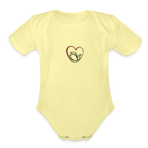 Love and Pureness of a Dove - Organic Short Sleeve Baby Bodysuit