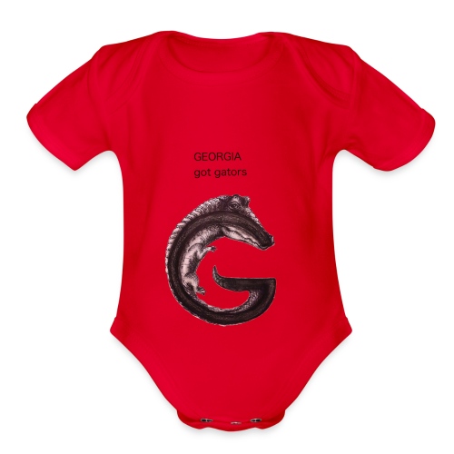 Georgia gator - Organic Short Sleeve Baby Bodysuit