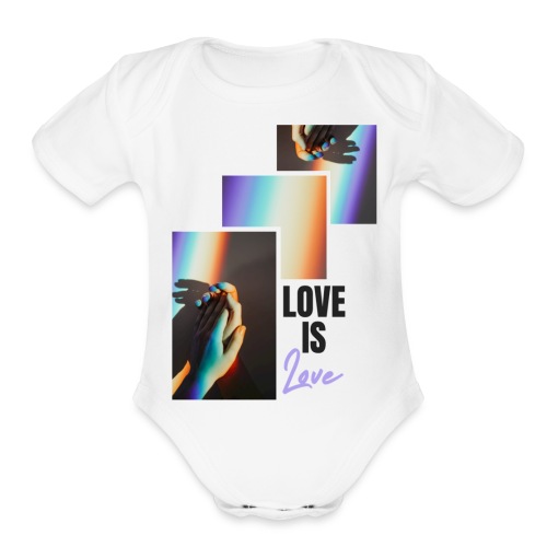 Love is Love - Organic Short Sleeve Baby Bodysuit