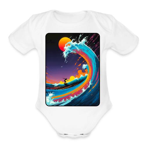 Sunshine Surfing - Organic Short Sleeve Baby Bodysuit