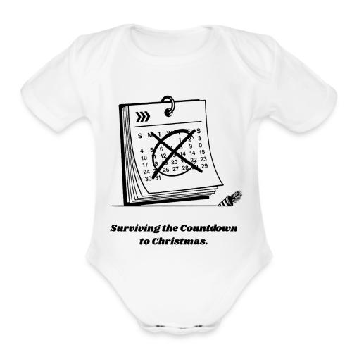 Countdown to Christmas T-Shirt - Organic Short Sleeve Baby Bodysuit