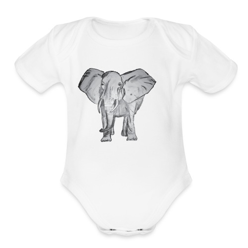 Big Elephant - Organic Short Sleeve Baby Bodysuit