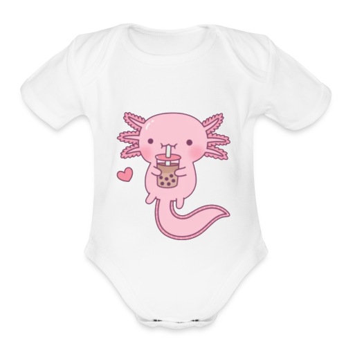 animal cute - Organic Short Sleeve Baby Bodysuit