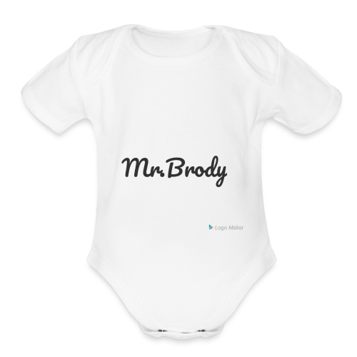 mr.brody d1 - Organic Short Sleeve Baby Bodysuit