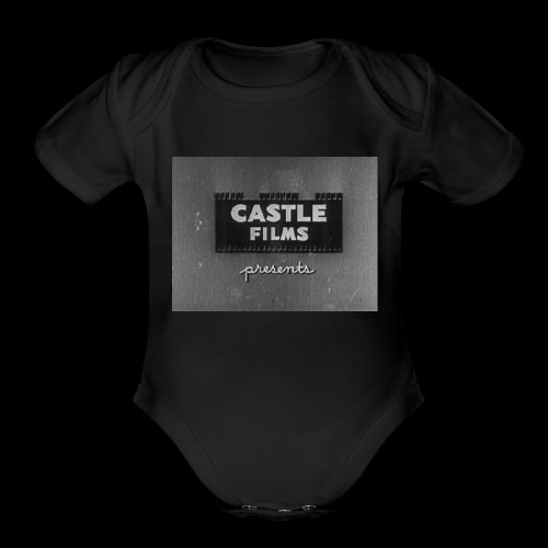 Castle Films Presents Logo - Organic Short Sleeve Baby Bodysuit