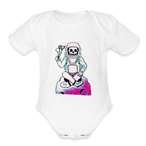 Astro Skull - Organic Short Sleeve Baby Bodysuit