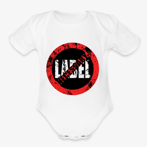 No Label Necessary Logo OG - Organic Short Sleeve Baby Bodysuit