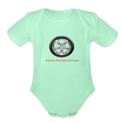 Respect Tires - Organic Short Sleeve Baby Bodysuit