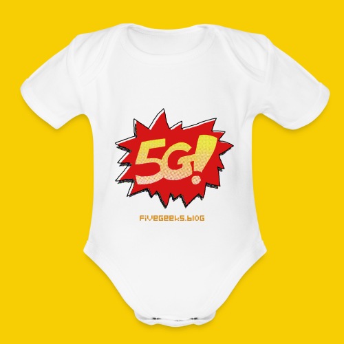 five geeks mini 2 - Organic Short Sleeve Baby Bodysuit