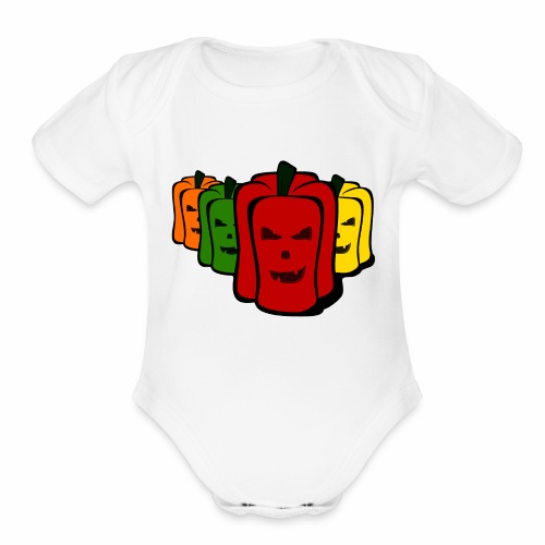 Booprika Mix Halloween Paprika Shirt Gift idea - Organic Short Sleeve Baby Bodysuit