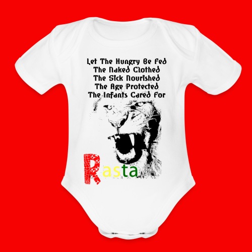 Rastafari Creed - Organic Short Sleeve Baby Bodysuit