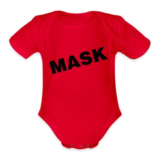 Mask, One Word Facemask - Organic Short Sleeve Baby Bodysuit