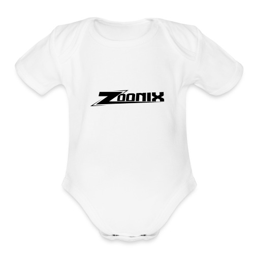 Black Logo - Organic Short Sleeve Baby Bodysuit