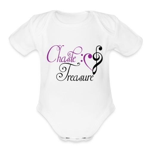 Chaste Treasure Logo - Organic Short Sleeve Baby Bodysuit