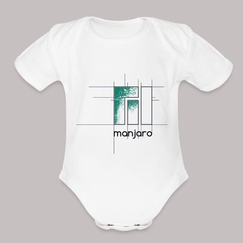 Manjaro Logo Draft - Organic Short Sleeve Baby Bodysuit