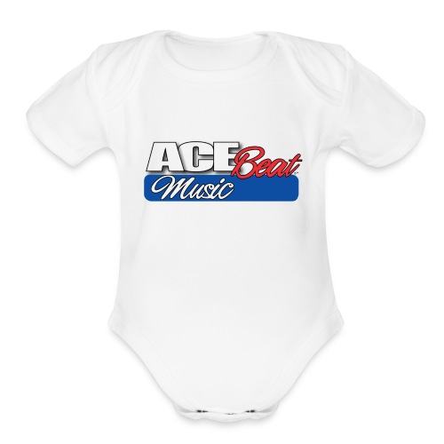 AceBeat Music Logo - Organic Short Sleeve Baby Bodysuit