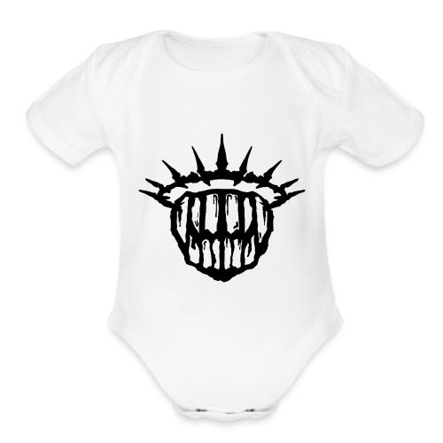 Teeth Of The Divine Sigil BLACK - Organic Short Sleeve Baby Bodysuit