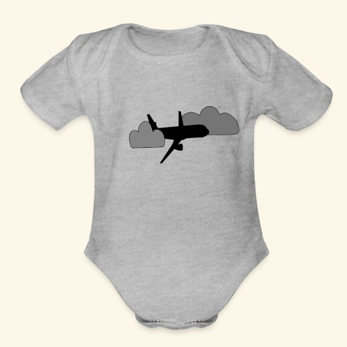 plane - Organic Short Sleeve Baby Bodysuit