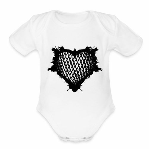Heart grid pattern balloon splash logo gift ideas - Organic Short Sleeve Baby Bodysuit