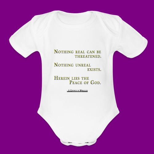 Peace of God - A Course in Miracles - Organic Short Sleeve Baby Bodysuit
