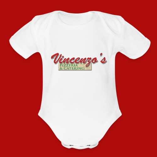 Vincenzo's Classic Logo - Organic Short Sleeve Baby Bodysuit