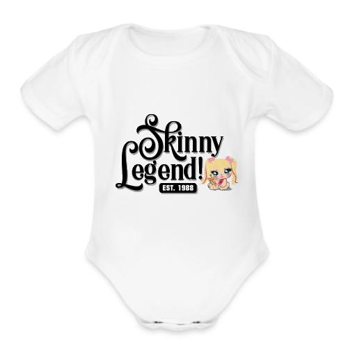 Skinny Legend_onwhite - Organic Short Sleeve Baby Bodysuit