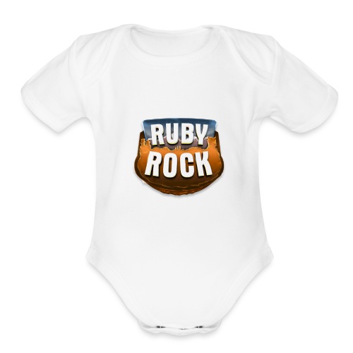 Ruby Rock - Organic Short Sleeve Baby Bodysuit