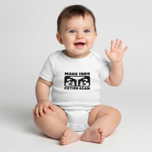 Make 1984 Fiction Again - Organic Short Sleeve Baby Bodysuit