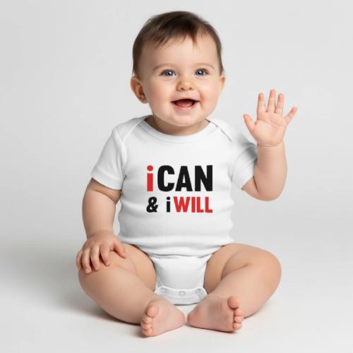 I Can And I Will - Organic Short Sleeve Baby Bodysuit