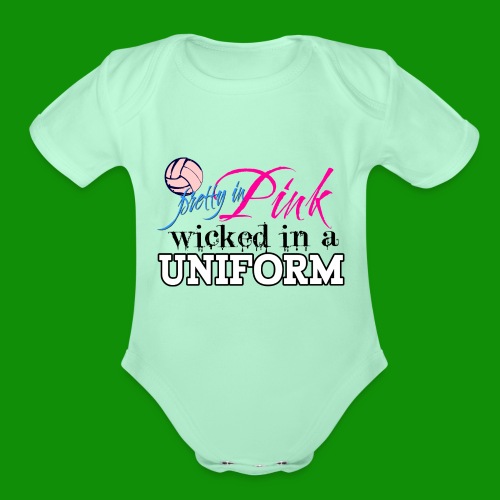 Wicked in Uniform Volleyball - Organic Short Sleeve Baby Bodysuit