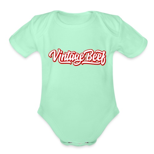 VintageBeef Banner - Organic Short Sleeve Baby Bodysuit