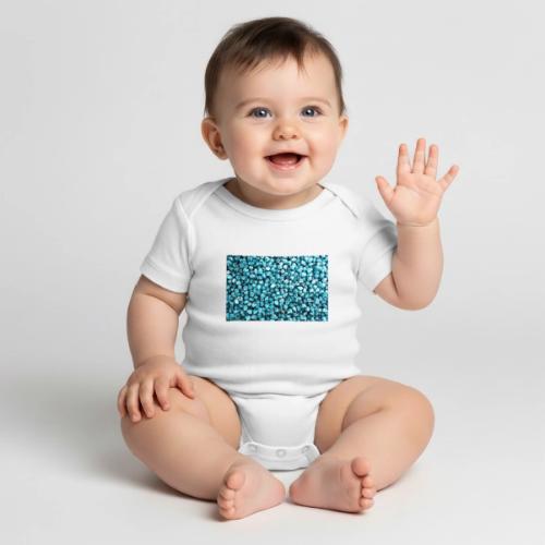 Stack of Blueberry Fruit Cute Photo. Buy Now - Organic Short Sleeve Baby Bodysuit