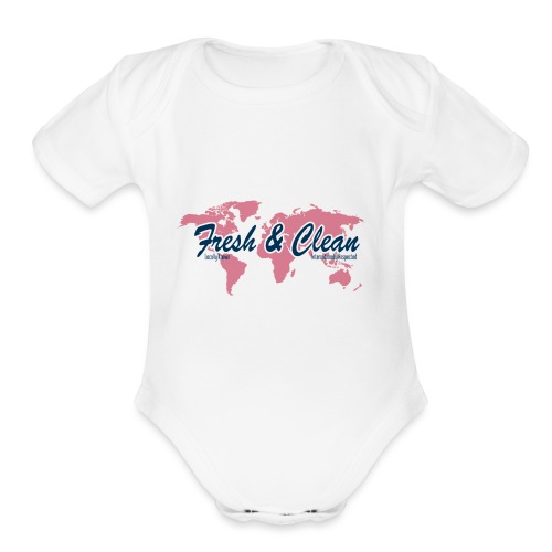 freashandcleanlogogiants - Organic Short Sleeve Baby Bodysuit