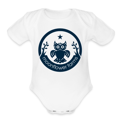 Moonflower Logo - Organic Short Sleeve Baby Bodysuit