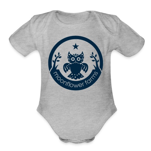Moonflower Logo - Organic Short Sleeve Baby Bodysuit