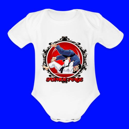 Judo Shirt Jiu Jitsu Shirt Throw Tomoe Nage - Organic Short Sleeve Baby Bodysuit