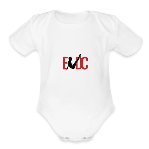 red black logo - Organic Short Sleeve Baby Bodysuit