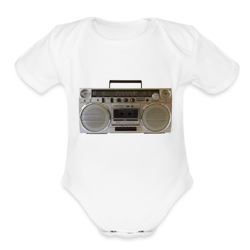 Boombox Sharp GF-5757 Ghettoblaster - Organic Short Sleeve Baby Bodysuit