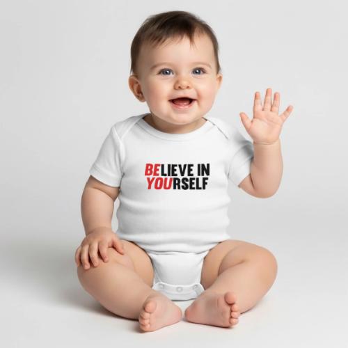 Believe in Yourself - Organic Short Sleeve Baby Bodysuit