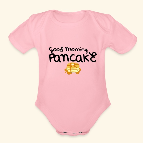 Good Morning Pancake Mug - Organic Short Sleeve Baby Bodysuit
