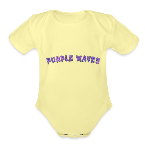 Purple Waves - Organic Short Sleeve Baby Bodysuit