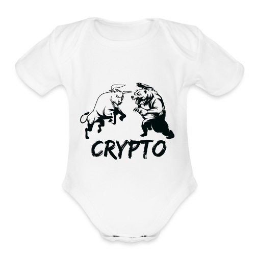 CryptoBattle Black - Organic Short Sleeve Baby Bodysuit