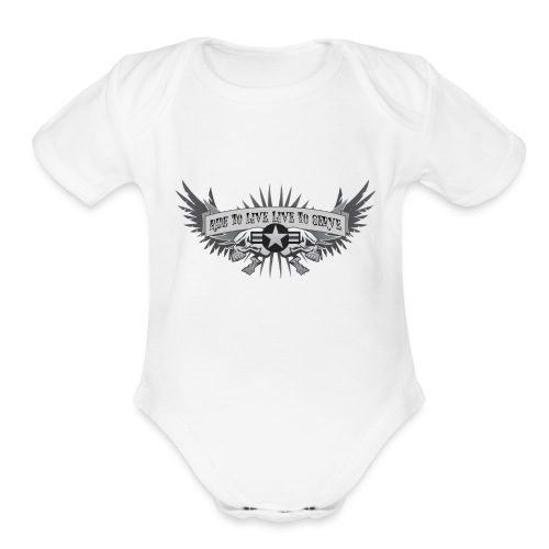 Ride to Live. Live to Serve. - Organic Short Sleeve Baby Bodysuit