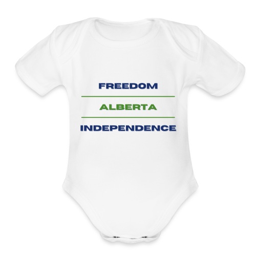 ALBERTA INDEPENDENCE - Organic Short Sleeve Baby Bodysuit