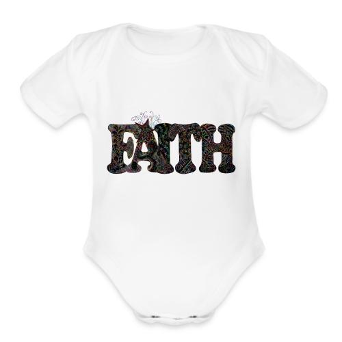 FAITH - Organic Short Sleeve Baby Bodysuit
