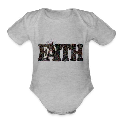 FAITH - Organic Short Sleeve Baby Bodysuit